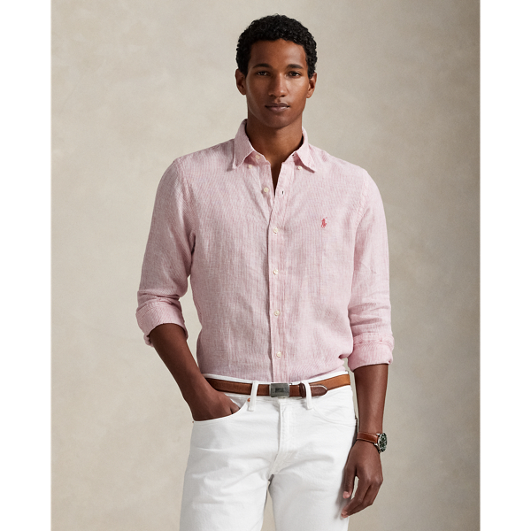 Custom Fit Striped Linen Shirt