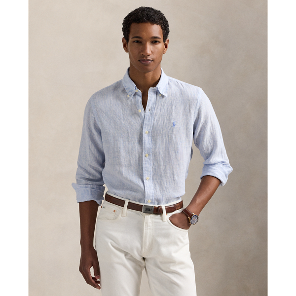 Custom Fit Striped Linen Shirt