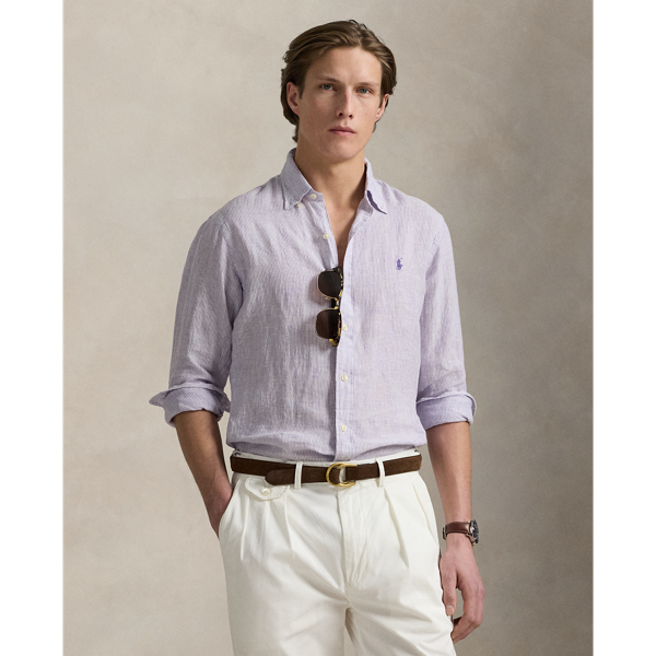 Custom Fit Striped Linen Shirt