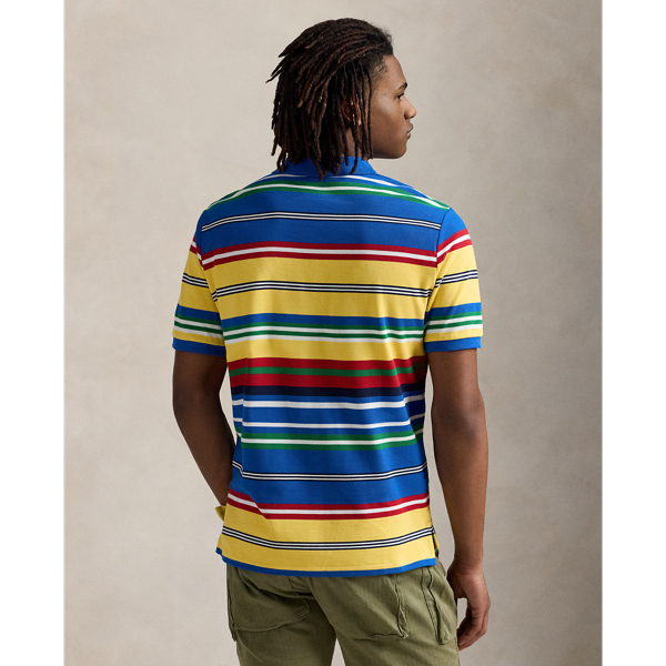 Oasis Yellow Multi Classic Fit Striped Mesh Polo Shirt Polo Ralph Lauren 5