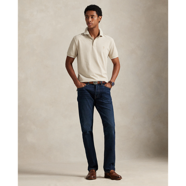 Classic Fit Stretch Oxford Mesh Polo