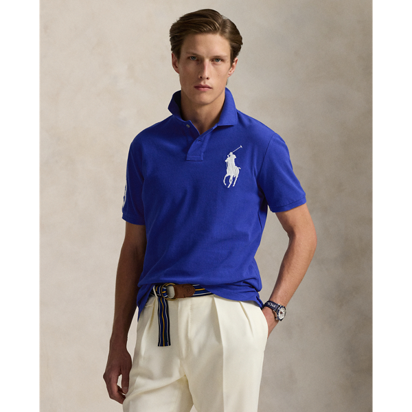 Ralph Lauren Custom Slim Fit Polo T Shirt Grey | Mainline