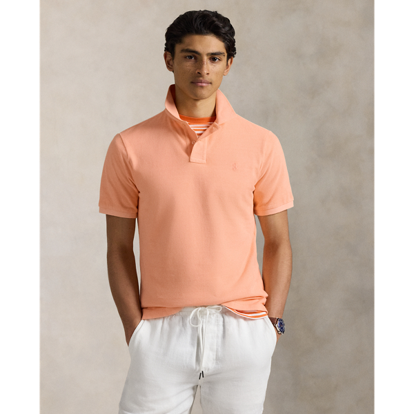 Amber Custom Slim Mineral-Dyed Mesh Polo Shirt Polo Ralph Lauren 1
