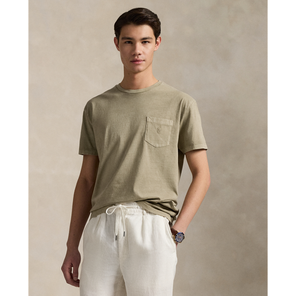 Olive Custom-Slim-Fit T-Shirt mit Tasche Polo Ralph Lauren 1