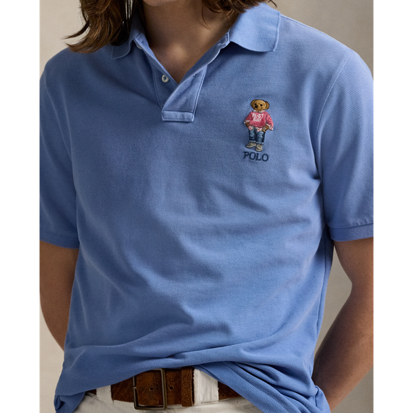 送料関税無料【POLO RALPH LAUREN】SLIM BEAR MESHポロシャツ カスタム スリム Polo ベア メッシュ ポロシャツ