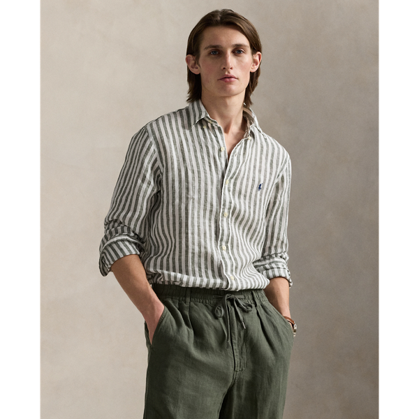 Custom Fit Striped Linen Shirt