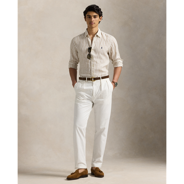 Custom Fit Striped Linen Shirt