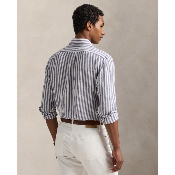 Custom Fit Striped Linen Shirt