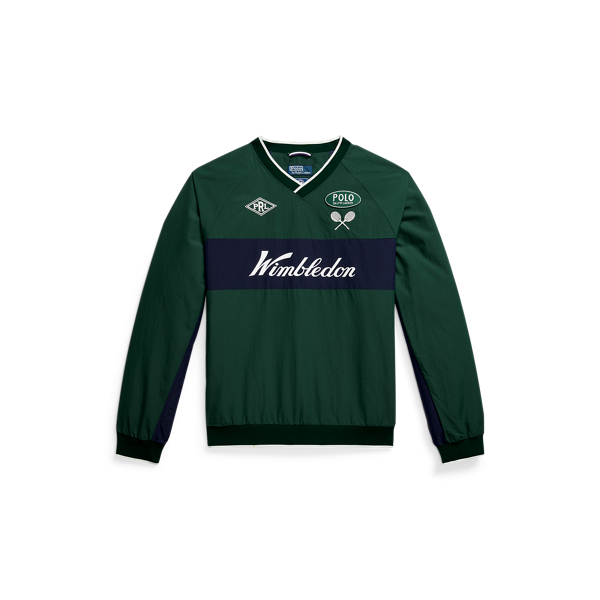 Wimbledon Cotton Polo-Collar Sweater