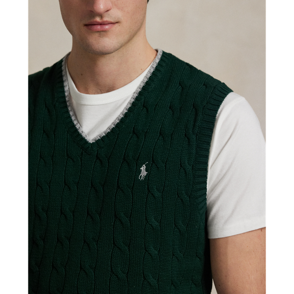 Baumwollpullunder mit Zopfmuster