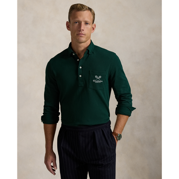 Wimbledon Classic Fit Mesh Polo Shirt