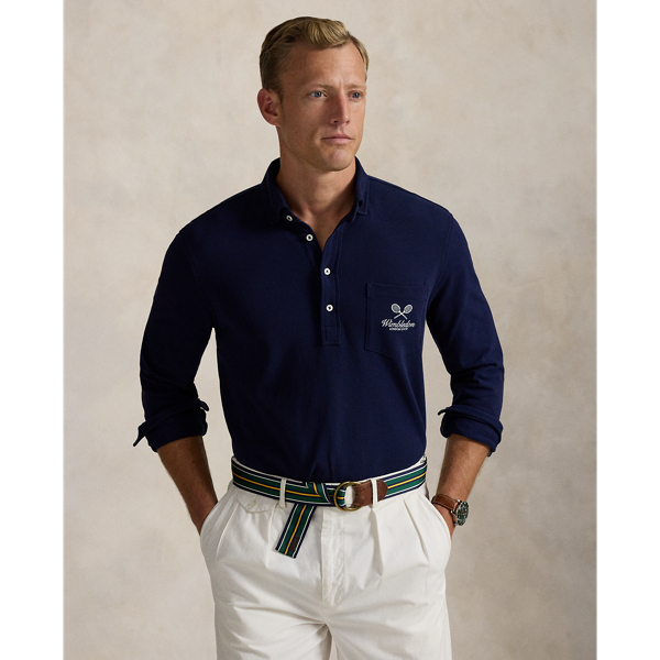 Refined Navy Classic-Fit Piqué-Poloshirt Wimbledon Polo Ralph Lauren 1