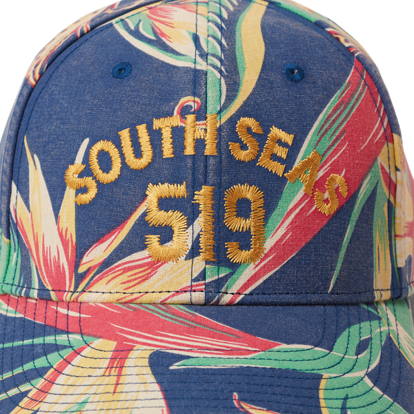 Tropical-Print Chambray Ball Cap