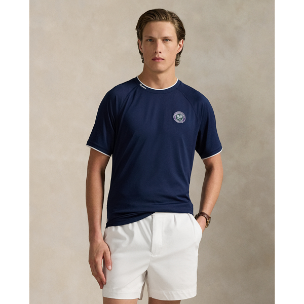 Refined Navy Custom-Slim-Fit Piqué-T-Shirt Wimbledon Polo Ralph Lauren 1