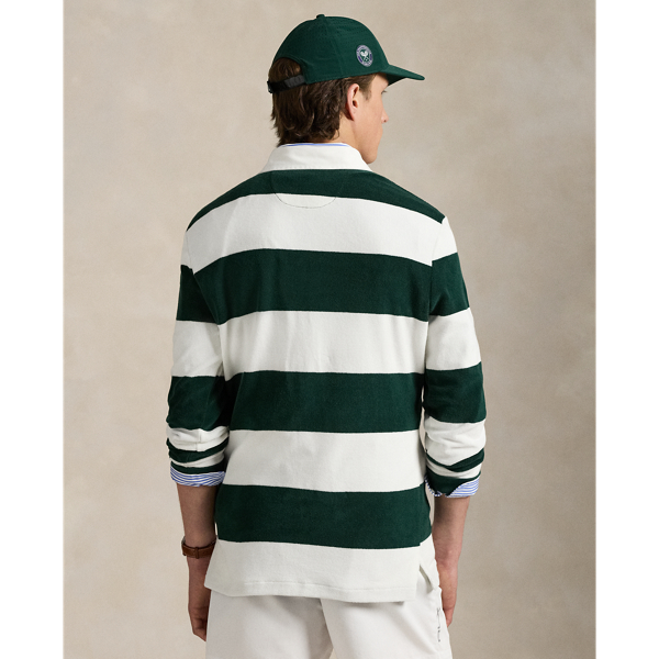 ★★POLO RALPH LAUREN★★ W Crop Terry Rugby Shirt Green WMP Cropped Terry Rugby Shirt