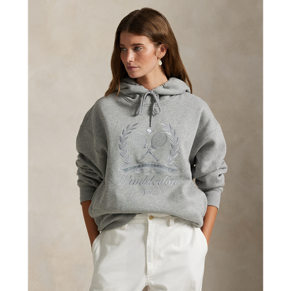 Wimbledon 注目コラボ★【Polo Ralph Lauren】ロゴ パーカー Wimbledon Logo Fleece Hoodie for Men | Ralph Lauren® SA