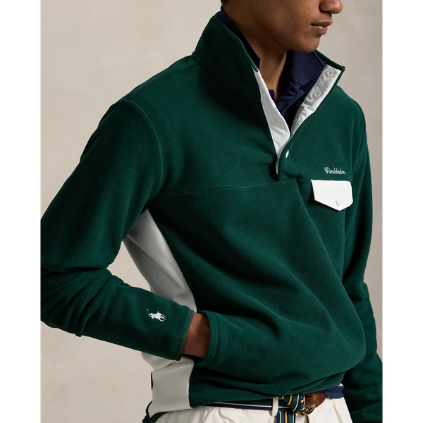 Pull Wimbledon en molleton gratté Polo Ralph Lauren en Vert agate mousse 6