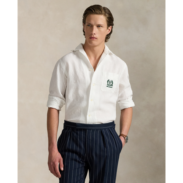 Chemise Wimbledon brodée en lin