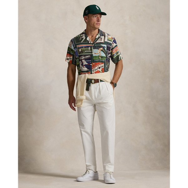 POLO RALPH LAUREN × WIMBLEDONポスタープリントキャンプシャツ Wimbledon Poster-Print Camp Shirt