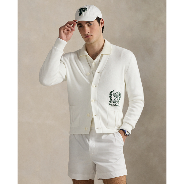 Ceramic White Strickjacke Wimbledon aus Baumwolle Polo Ralph Lauren 1