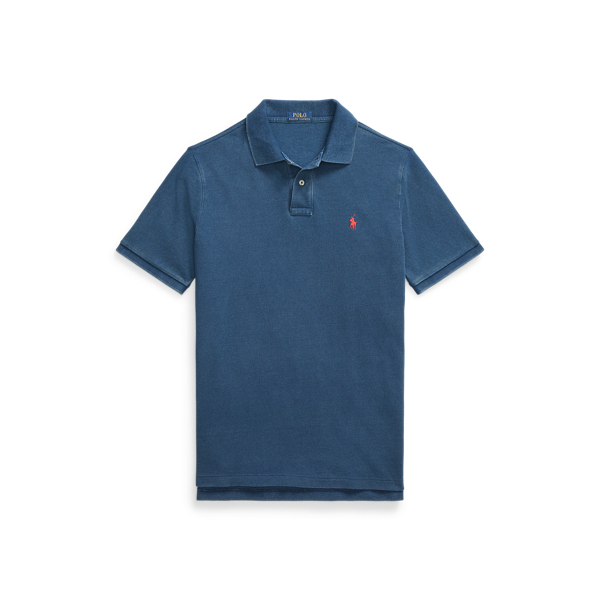 Medium Indigo Classic Fit Indigo Mesh Polo Shirt Polo Ralph Lauren 2