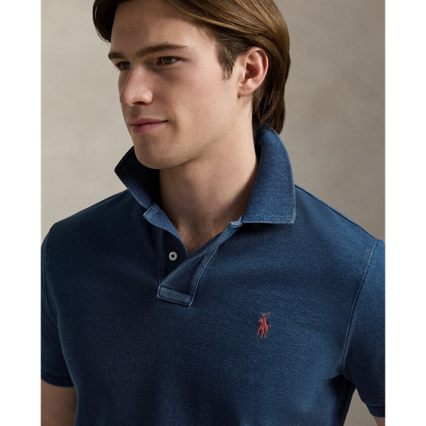 【POLO RALPH LAUREN】CUSTOM SLIM FIT INDIGO MESHポロシャツ Custom Slim Fit Indigo Mesh Polo Shirt for Men | Ralph