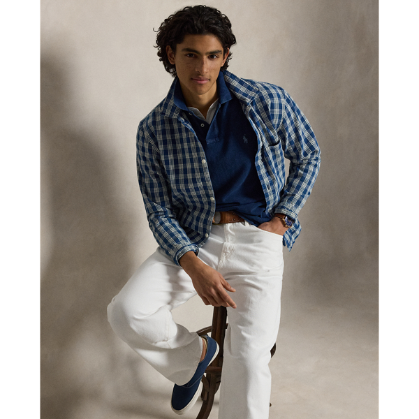 Polo ajust&eacute; en piqu&eacute; indigo Polo Ralph Lauren en Dark Indigo 7