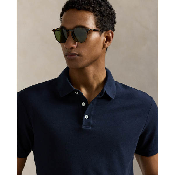 Standard-Fit Poloshirt aus Waben-Piqué