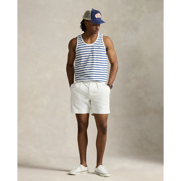 White/Old Royal Classic Fit Striped Jersey Tank Polo Ralph Lauren 4