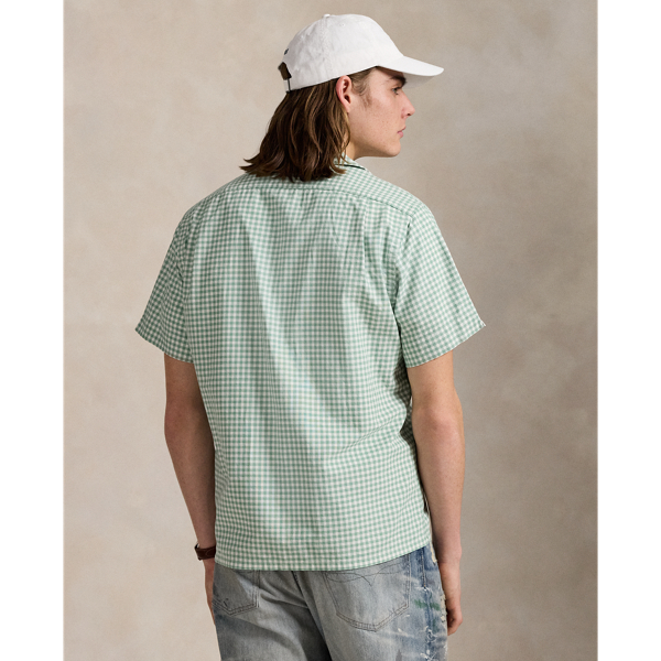 Classic Fit Gingham Oxford Camp Shirt