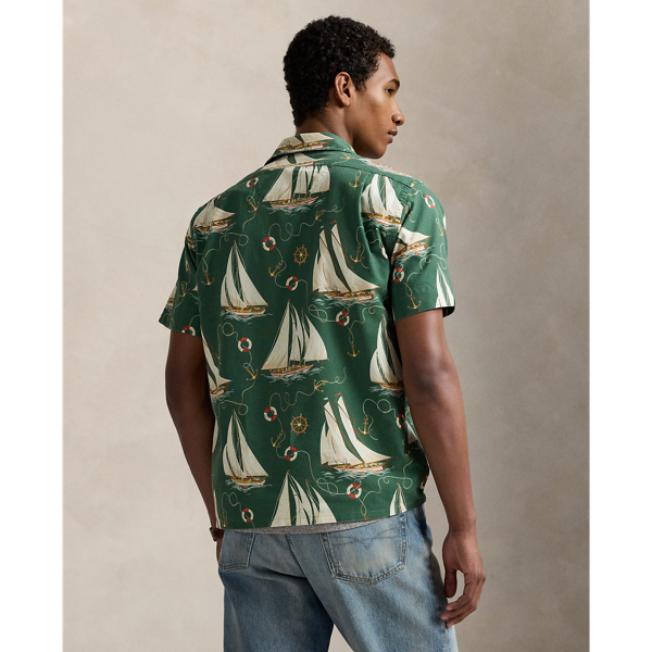 Classic Fit Sailboat Oxford Camp Shirt