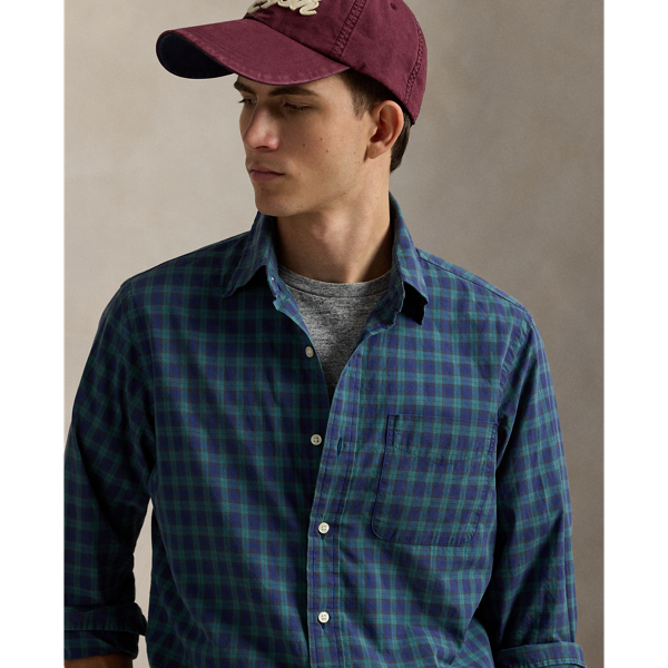Classic Fit Plaid Broadcloth Shirt