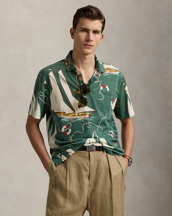 Men's Green Jersey Polo Shirts | Ralph Lauren Men's Green Jersey Polo Shirts | Ralph Lauren