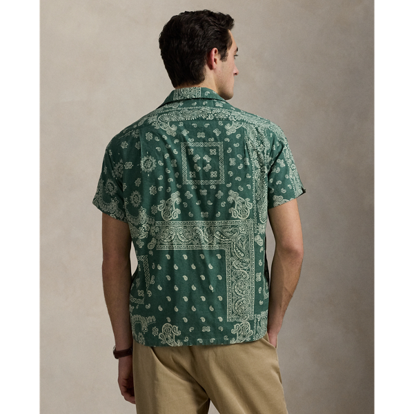 Classic Fit Bandanna-Print Camp Shirt
