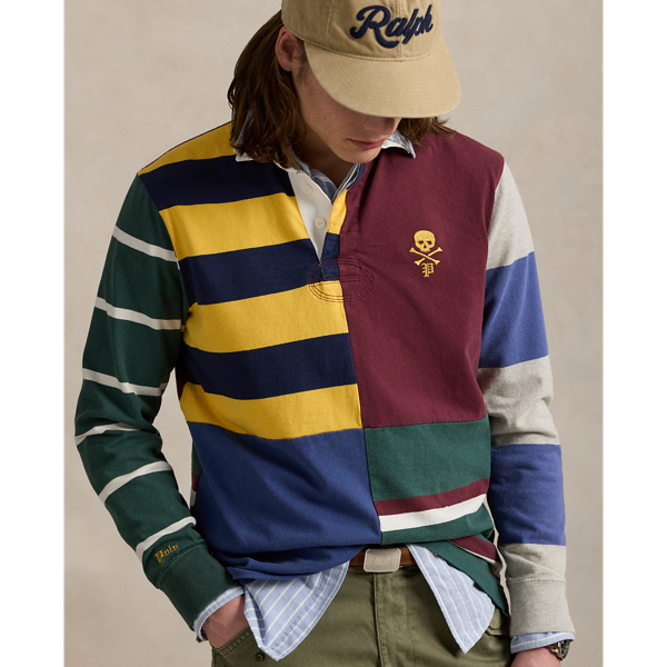 Classic Fit Patchwork Jersey Rugby Shirt