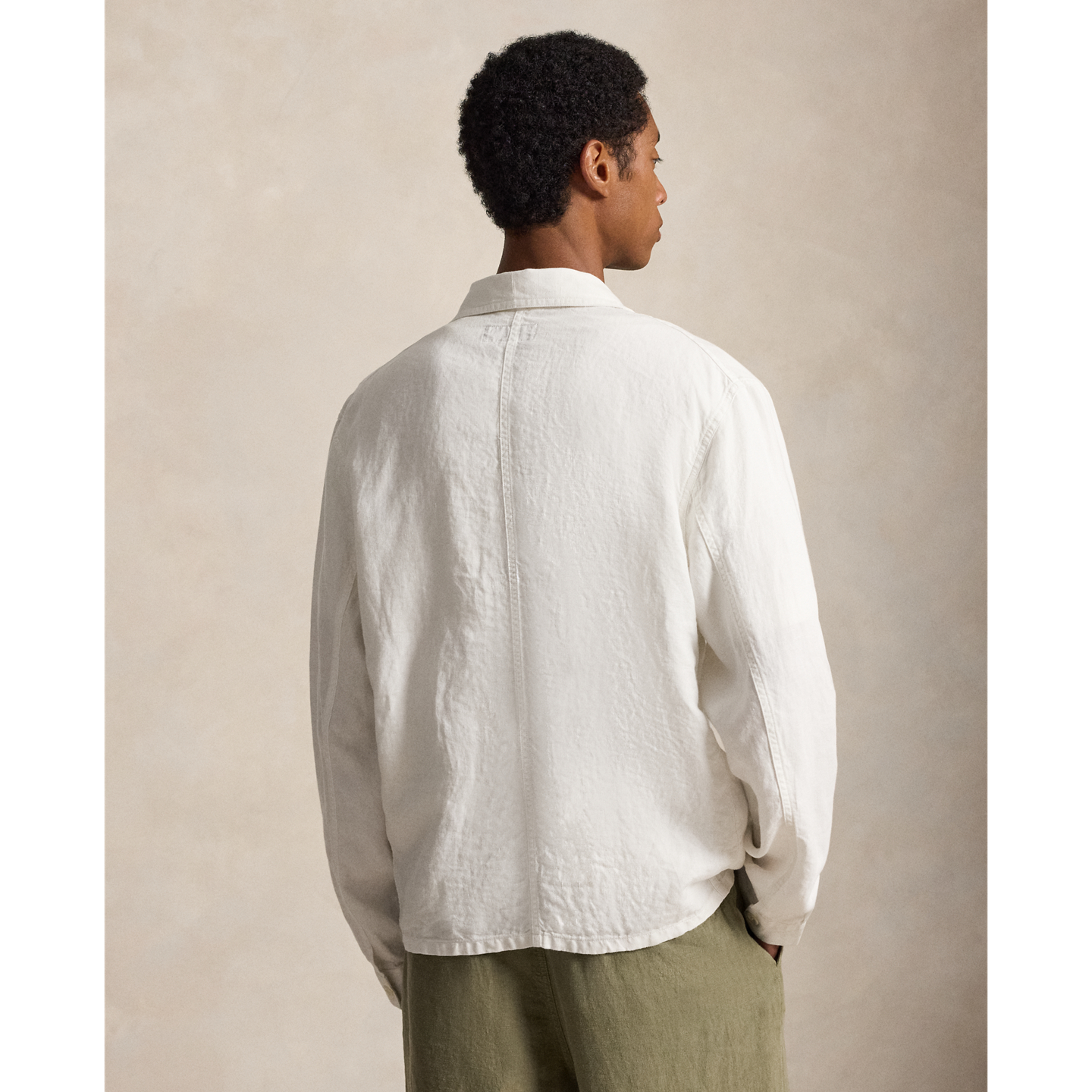 Мужская куртка Ralph Lauren Linen Utility, цвет: Белый — фото 2