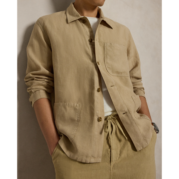 Veste utilitaire en lin Polo Ralph Lauren en Coastal Beige 5
