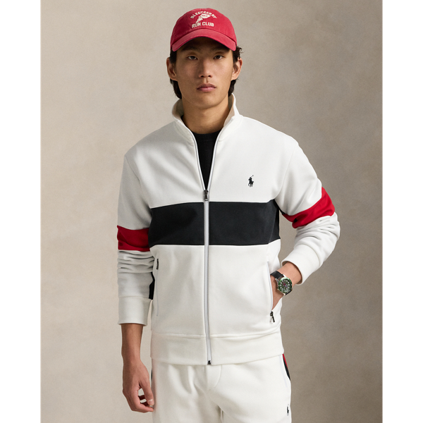 Ceramic White Multi Casaco de fato de treino em malha dupla Polo Ralph Lauren 1