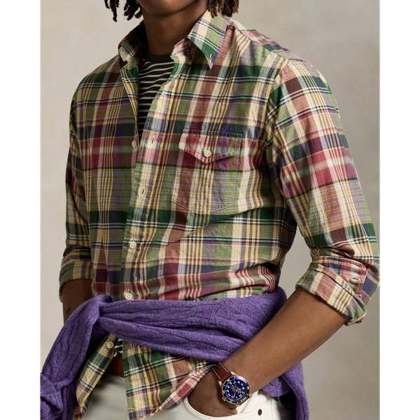 Classic Fit Plaid Shirt