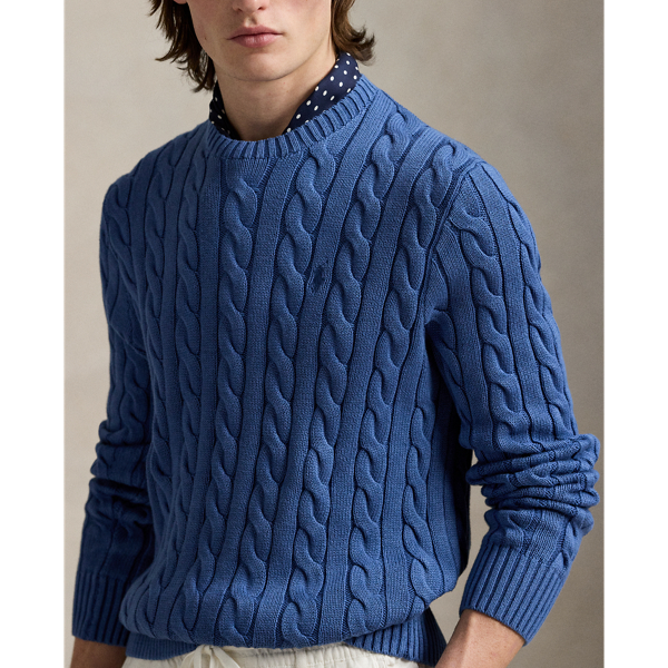 Baumwollpullover mit Zopfmuster Polo Ralph Lauren in Navy 6