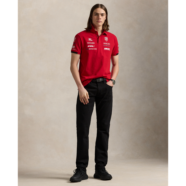 Custom Slim Fit Stretch Mesh Polo Shirt