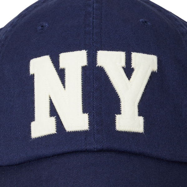 Twill-Baseballkappe mit „NY“-Aufnäher