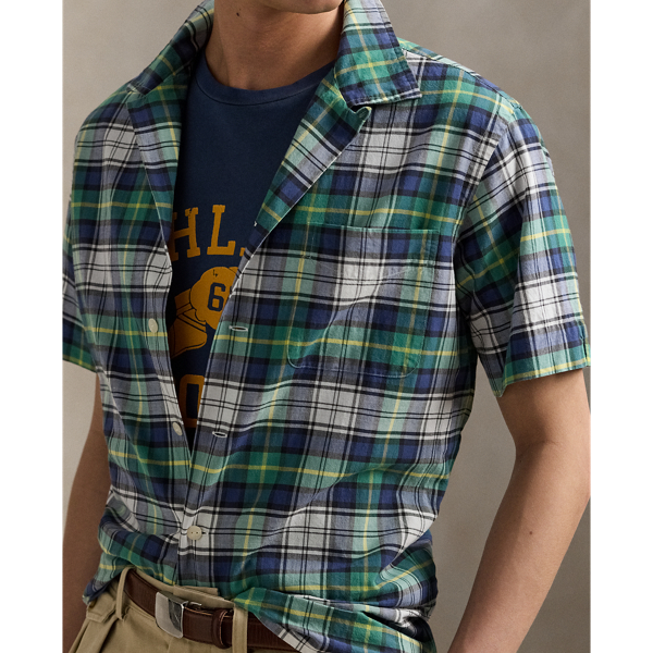 Classic Fit Madras Camp Shirt
