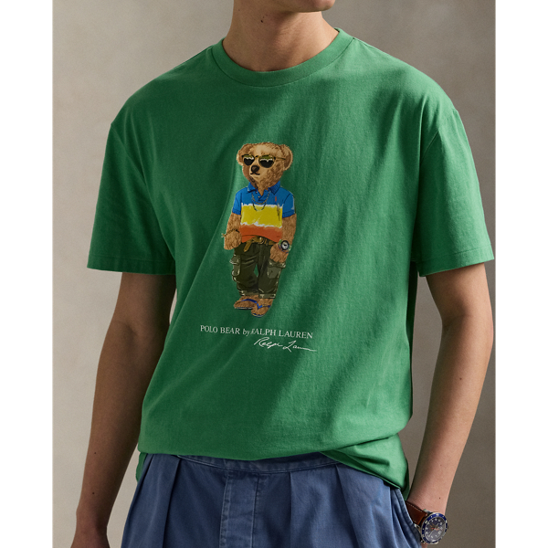 Custom Slim Fit Polo Bear Jersey T-Shirt for Men | Ralph