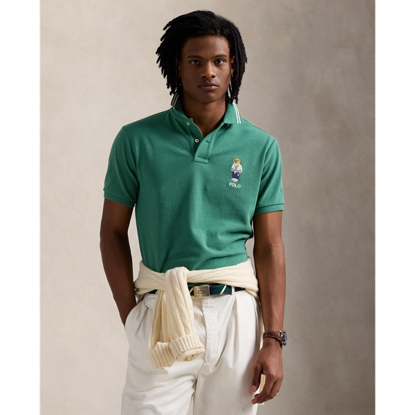 Classic Fit Polo Bear Mesh Polo Shirt