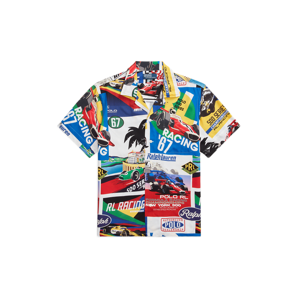 最旬★【POLO RALPH LAUREN】レーシングプリント キャンプシャツ クラシック フィット レーシングプリント キャンプ シャツ