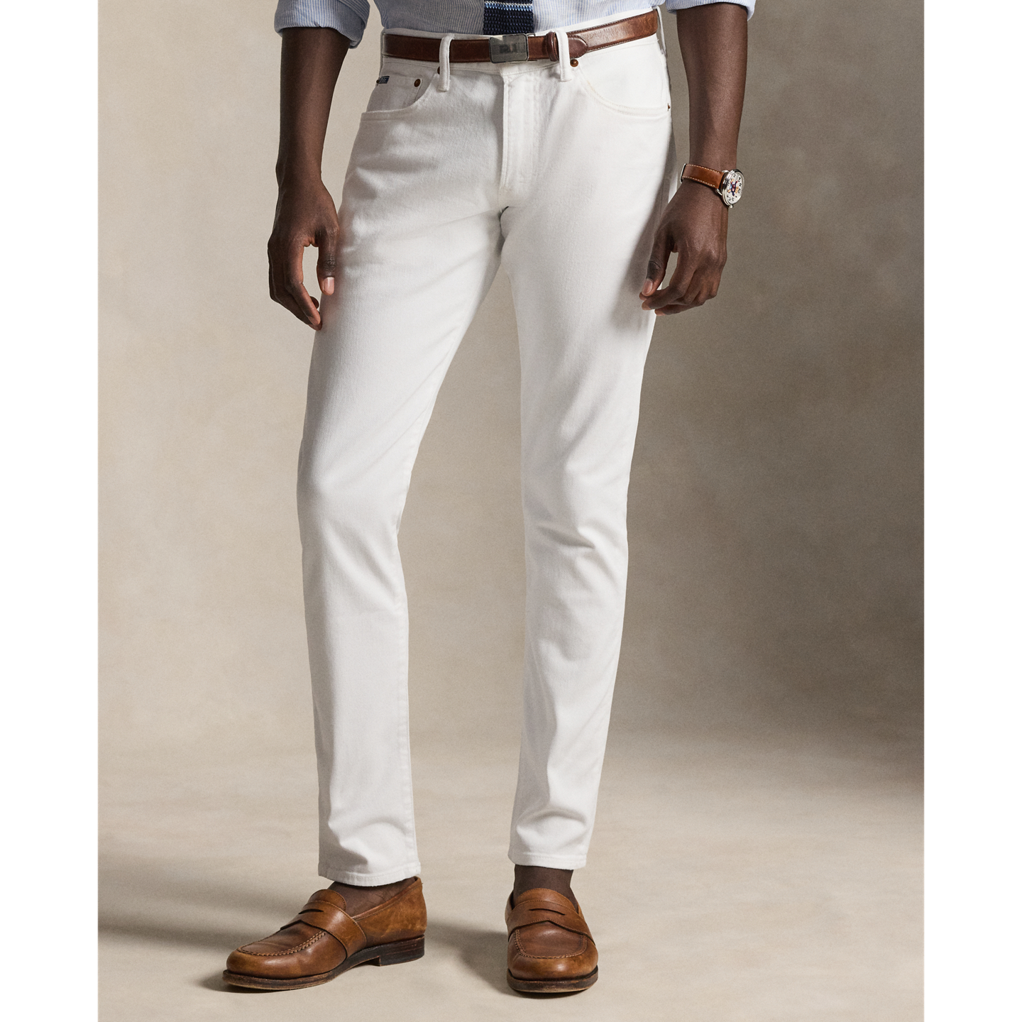 Мужские джинсы Polo Ralph Lauren Sullivan Slim Garment-Dyed Stretch, цвет: Hillstone Ceramic — фото 1