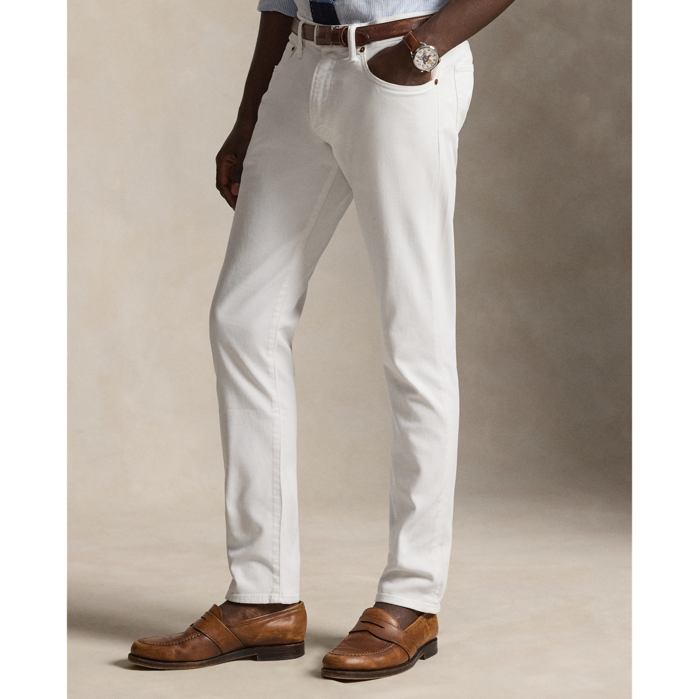 Мужские джинсы Polo Ralph Lauren Sullivan Slim Garment-Dyed Stretch, цвет: Hillstone Ceramic — фото 2