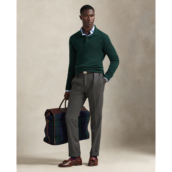 Cashmere Polo-Collar Sweater