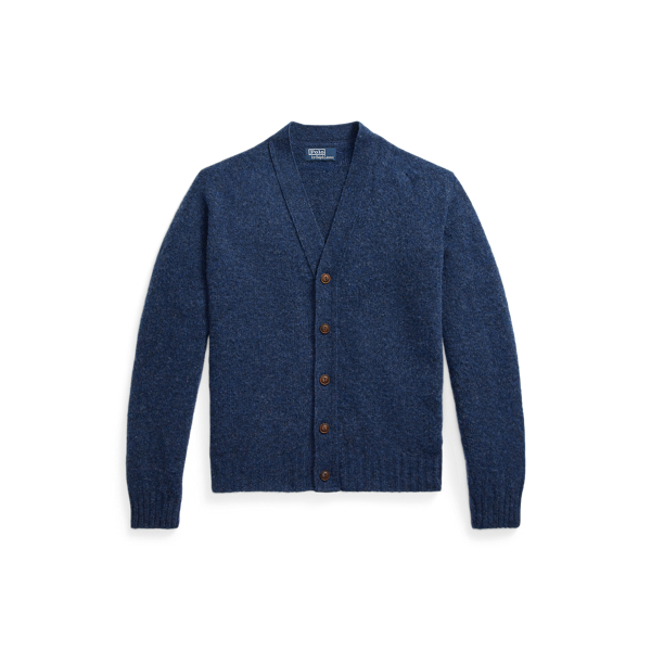 Woll-Strickjacke mit V-Ausschnitt 